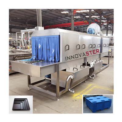 Macchina per la pulizia ad alta pressione con acqua calda per vassoi/casse/contenitori Materiale di plastica