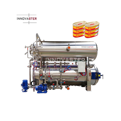 Processo di sterilizzazione a vapore in autoclave per alimenti imballati, pollame in scatola e carne bovina