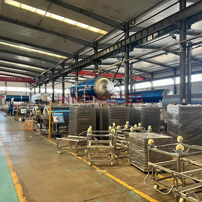 Processo di sterilizzazione a vapore in autoclave per alimenti imballati, pollame in scatola e carne bovina