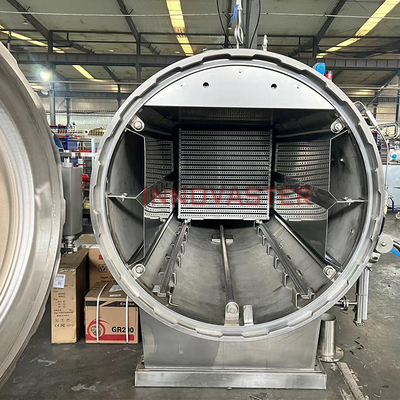 Processo di sterilizzazione a vapore in autoclave per alimenti imballati, pollame in scatola e carne bovina
