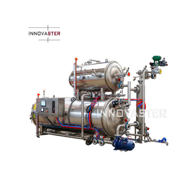 Macchina di sterilizzazione automatica in autoclave a pressione di 2100 kg per pasta di pomodori in scatola