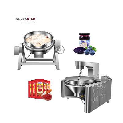 Calore elettrico/vapore/olio Mixer automatico di pentola di cottura Panna a bollire Caldaia a giacca con raschiatore