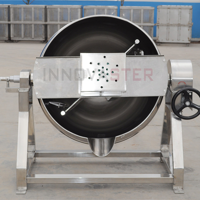 Calore elettrico/vapore/olio Mixer automatico di pentola di cottura Panna a bollire Caldaia a giacca con raschiatore