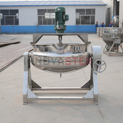 100L-500L Industrial Steam/Electric/Oil Cooking Mixer Pot Jacketed Kettle con agitatore