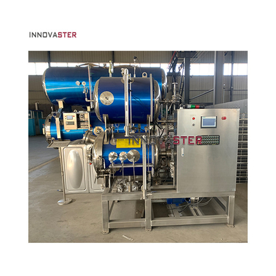 Autoclave a pressione cilindrica per la sterilizzazione di grandi prodotti a base di carne