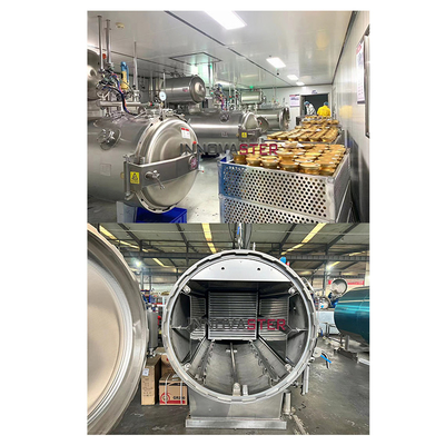 1100*1200*1500MM Vibratori di retorta ad immersione in acqua per alimenti a base di uova pronti da mangiare