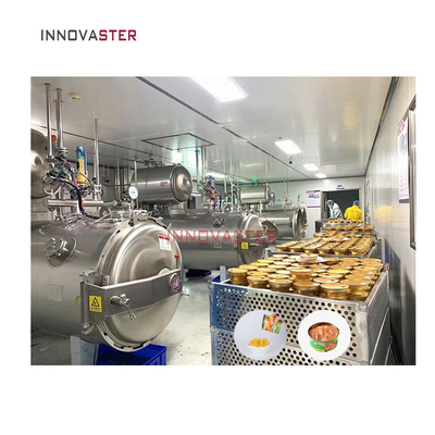 Autoclave di retorta a vapore industriale per la sterilizzazione di barattoli di vetro in impianti di produzione