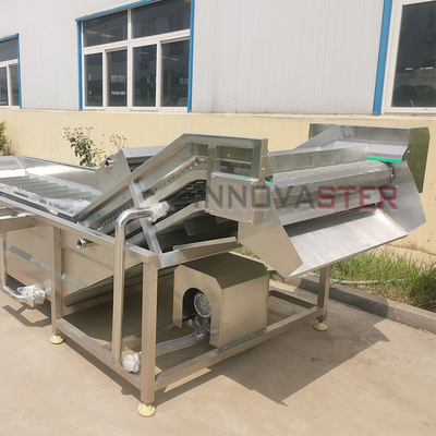 Lavatrice a bolla d'aria industriale automatica argento per ortaggi a foglia di frutta