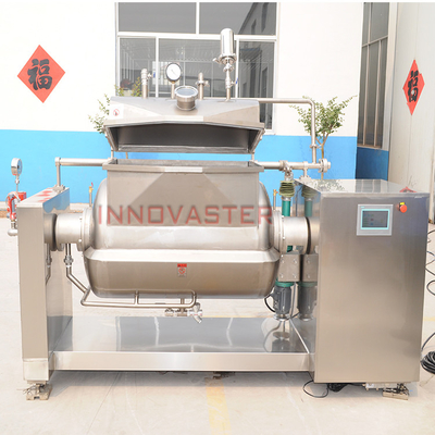 Cucina a vuoto a calore a vapore industriale con bollitore a giacca per fare deliziose porridge