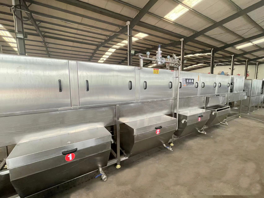 Lavatrice industriale completamente automatica per la pulizia rapida e rapida dei vassoi SUS in plastica