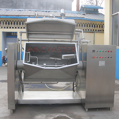 Cucina a vuoto a calore a vapore industriale con bollitore a giacca per fare deliziose porridge