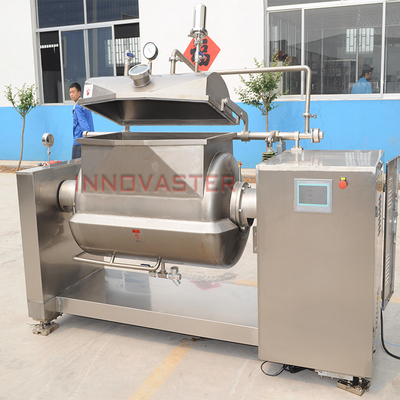 Cucina a vuoto a calore a vapore industriale con bollitore a giacca per fare deliziose porridge
