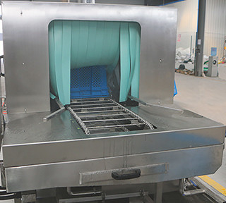 Lavatrice industriale completamente automatica per la pulizia rapida e rapida dei vassoi SUS in plastica
