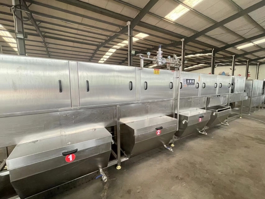 La lavatrice di vaschette di plastica automatico industriale crea un gran numero per il negozio di alimenti