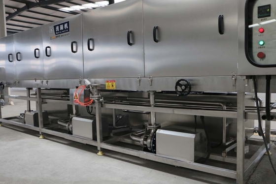 Lavatrice automatica da 650 kg ad alta capacità per grandi contenitori di plastica e vassoi agricoli