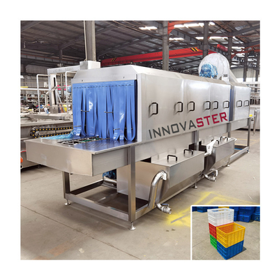 Pulizia 650 KG Acqua a vapore automatico ad alta pressione Casse di plastica Lavatrice di casse da cestino