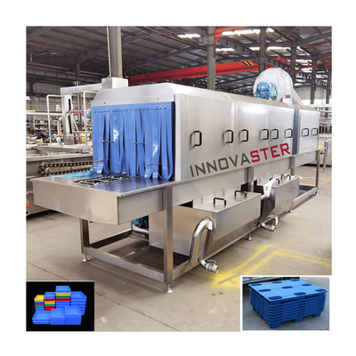 6000*2800*2200 Lavatrice di vassoi in acciaio inossidabile per l'efficienza del lavaggio dei pallet nel settore commerciale