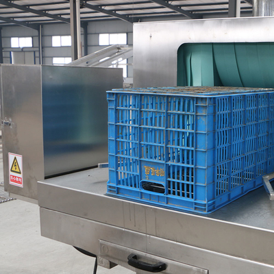 6000*2800*2200 Lavatrice di vassoi in acciaio inossidabile per l'efficienza del lavaggio dei pallet nel settore commerciale