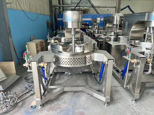 Cucina automatica multi-testa in acciaio inossidabile per la produzione di salsa