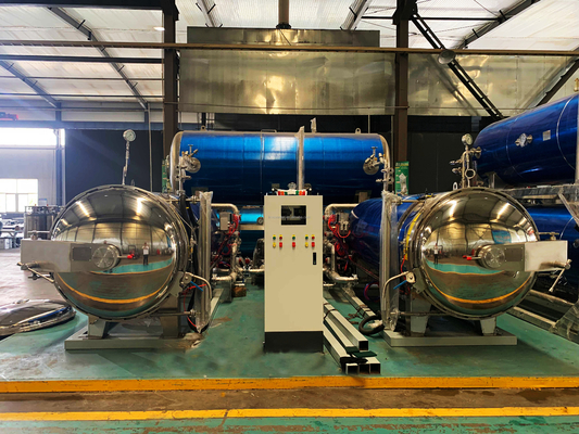 Compressore d'aria Aromatizzatore di carne Automatico autoclave alimentare Sterilizzatore Retort Machine 1100 * 1200 * 1500MM