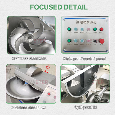 220V/230V/240V/110V Voltage Industrial Meat Processing Bowl Cutter per il taglio della carne
