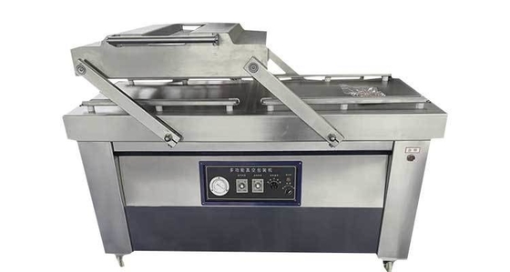 Macchina per contenitori alimentari a vuoto a doppia camera per apparecchiature Distanza della barra di tenuta mm 400-700