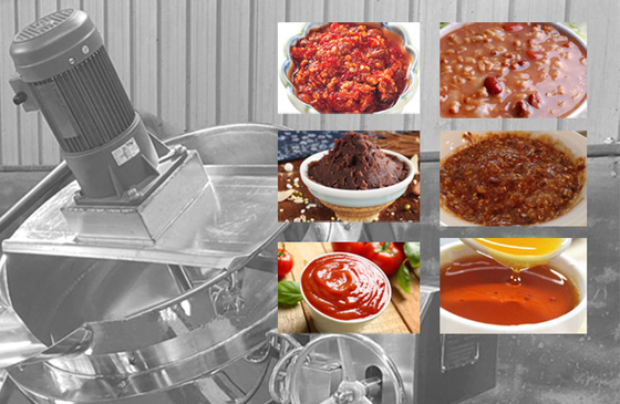 Cisterna a giacca avanzata da 2 kW con agitatore per la produzione di colla di zucchero e salsa ad alta capacità