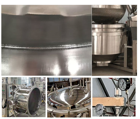 Accessibile 615KG Verticale Tilt Jacket Boiler per mescolare e cucinare salsa