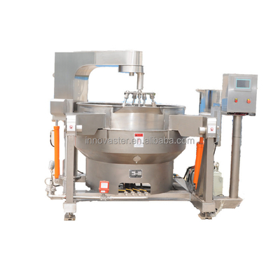 100-600L Capacità di riscaldamento automatico a gas Cottone da cucina con giacca per la salsa Multi-agitatore