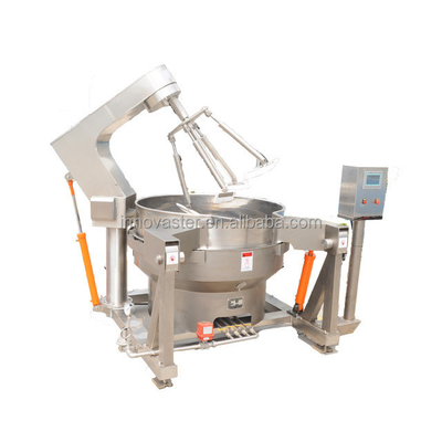 100-600L Capacità di riscaldamento automatico a gas Cottone da cucina con giacca per la salsa Multi-agitatore