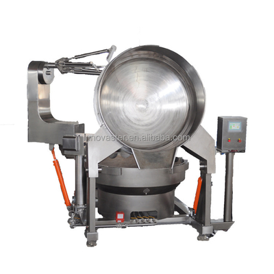 100-600L Capacità di riscaldamento automatico a gas Cottone da cucina con giacca per la salsa Multi-agitatore