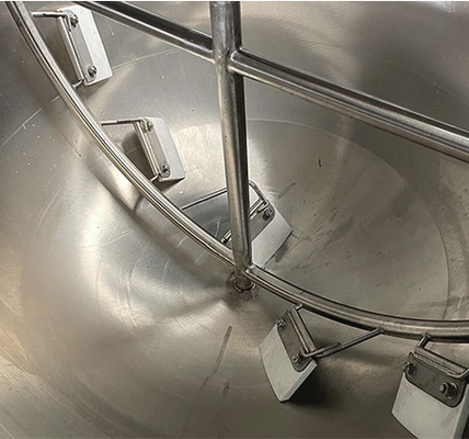 Giubbotto per bevande alimentari Bottone per cucinare con agitatore e 400 kg di peso in acciaio inossidabile