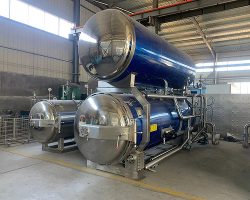 Compressore d'aria Aromatizzatore di carne Automatico autoclave alimentare Sterilizzatore Retort Machine 1100 * 1200 * 1500MM