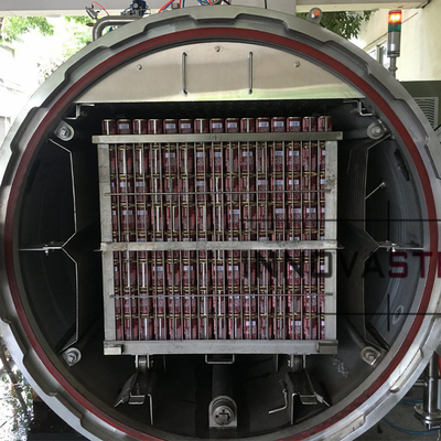 3P Voltage Steam Water Cascading Retort Machine Sterilizer per l'industria alimentare