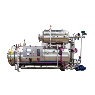 Prodotti alimentari e bevande Macchine per retorta a cascata di acqua Autosclave sterilizzazione per barattoli e lattine di vetro
