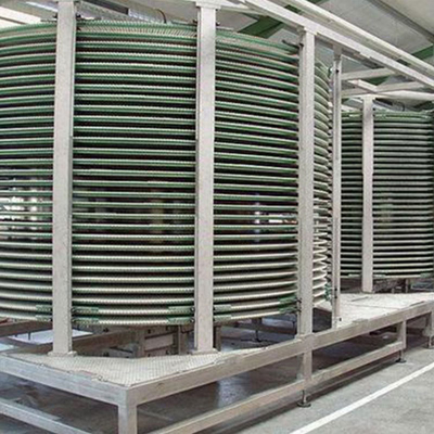 Congelatore veloce a spirale per apparecchiature di trasformazione sostenibile di ortaggi/carni/alimenti del mare