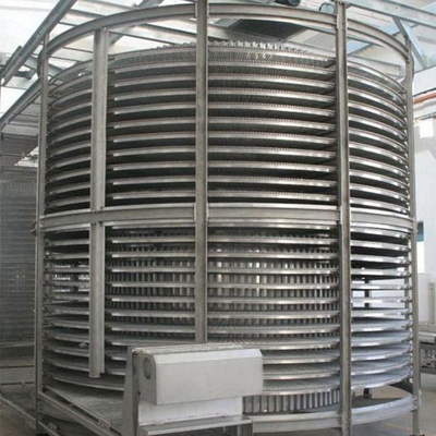 Congelatore veloce a spirale per apparecchiature di trasformazione sostenibile di ortaggi/carni/alimenti del mare