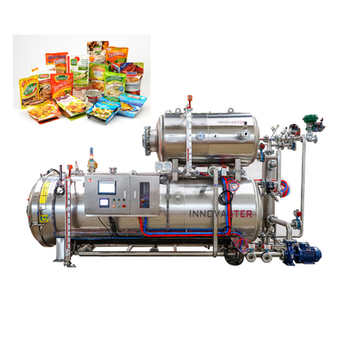 Facile da utilizzare Vapore riscaldamento Acqua Spray Retort Machine per pasti pronti al consumo