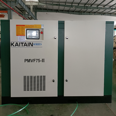 Compressore ad aria lubrificata 75kw 100HP Magnete permanente Invertitore a due fasi a vite