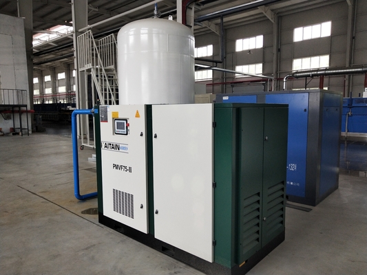 Compressore ad aria lubrificata 75kw 100HP Magnete permanente Invertitore a due fasi a vite