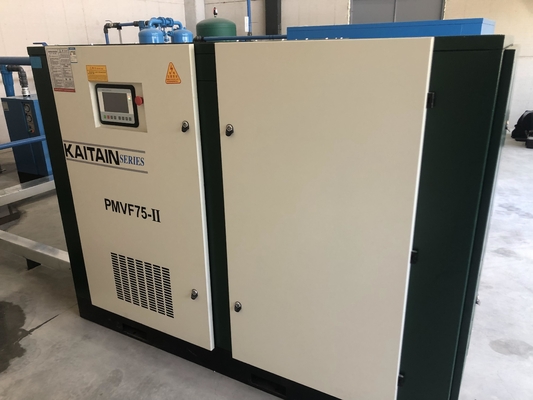 Compressore ad aria lubrificata 75kw 100HP Magnete permanente Invertitore a due fasi a vite