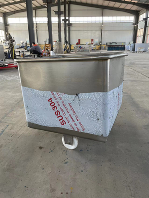 Camionetto di sollevamento in acciaio inossidabile a ruota di gomma silenziosa per carne pesce frutta e verdura