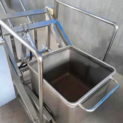 Carrozzina di carne in acciaio inossidabile a gomma silenziosa da 200L per la lavorazione alimentare