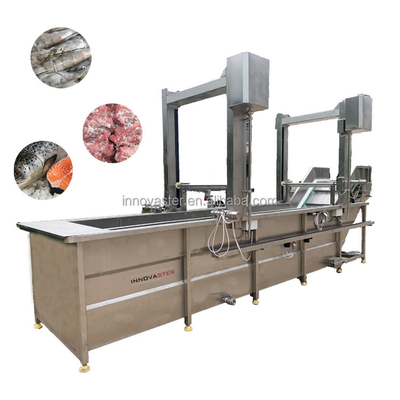 Macchina di scongelazione automatica a velocità regolabile per lo scongelamento rapido di gamberetti di carne e pesce IQF